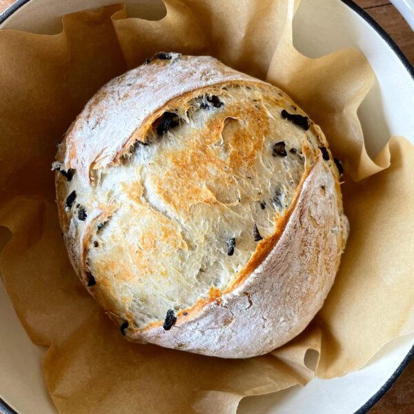 No-Knead Olive Artisan Bread
