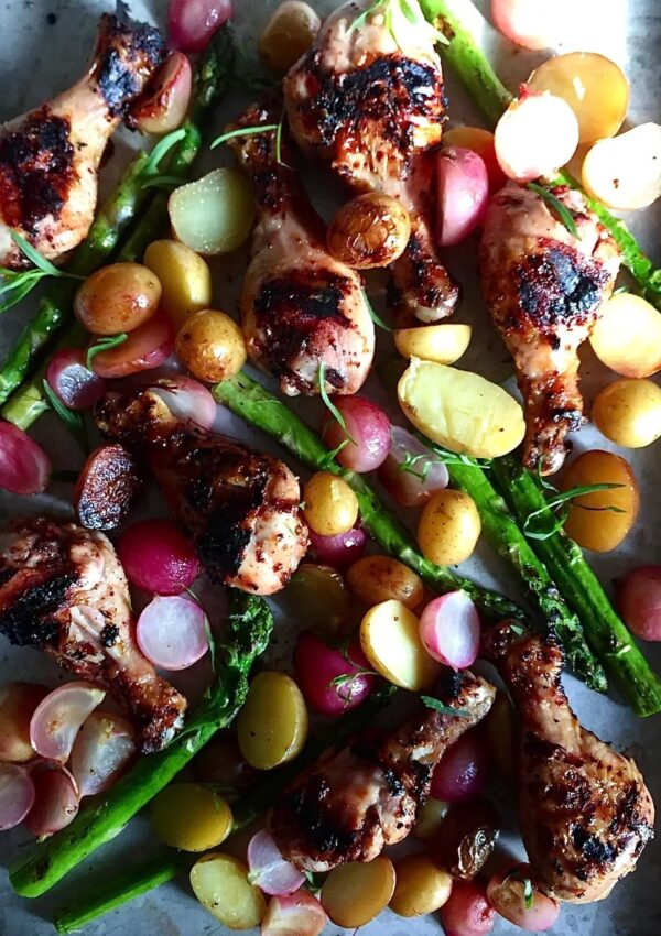 Maple Mustard Grilled Chicken and Vegetables. - harvestandnourish.com