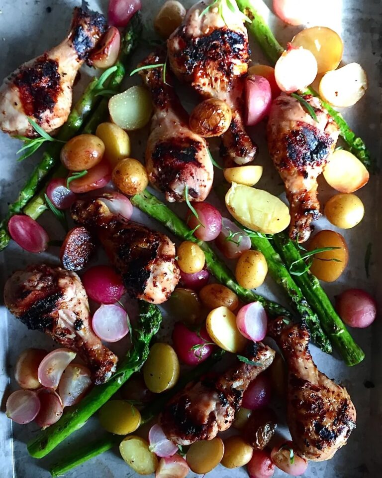 Maple Mustard Grilled Chicken and Vegetables. - harvestandnourish.com