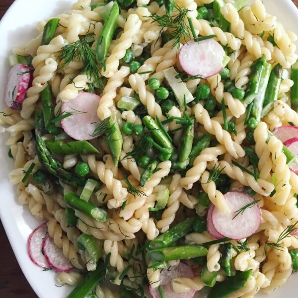 Honey Dijon Asparagus Pasta Salad