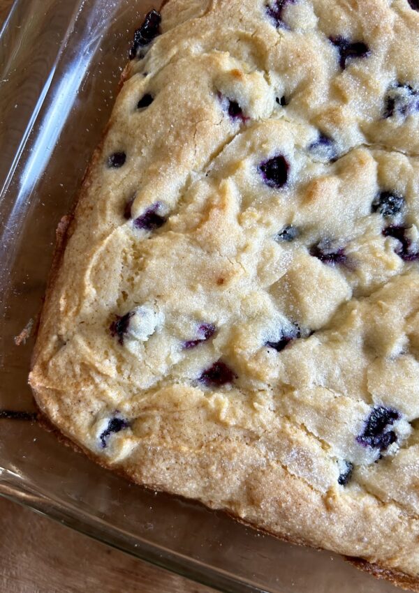 Buttermilk Blueberry Breakfast Cake. - harvestandnourish.com