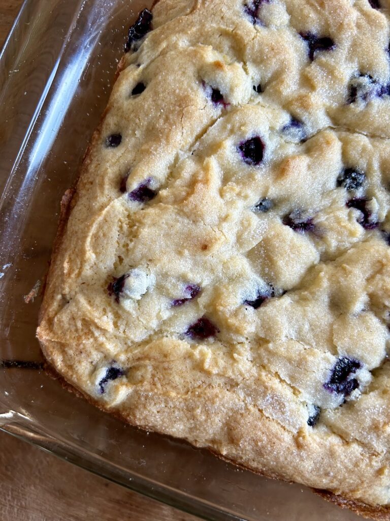 Buttermilk Blueberry Breakfast Cake. - harvestandnourish.com