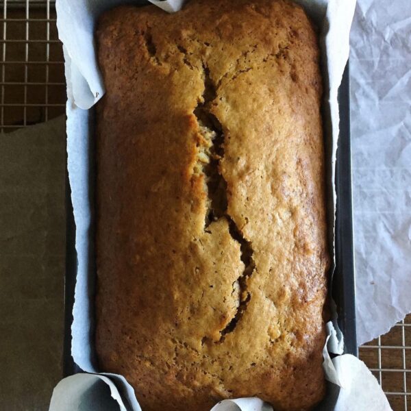 One Bowl Maple Pecan Banana Bread