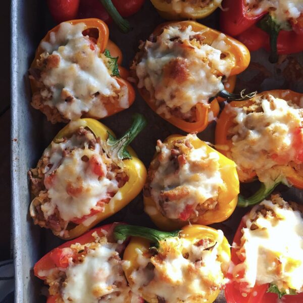 Turkey Stuffed Roasted Peppers