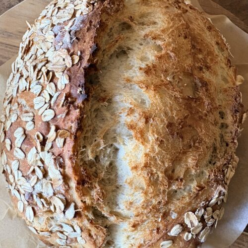 Honey Oat Artisan Bread. - harvestandnourish.com