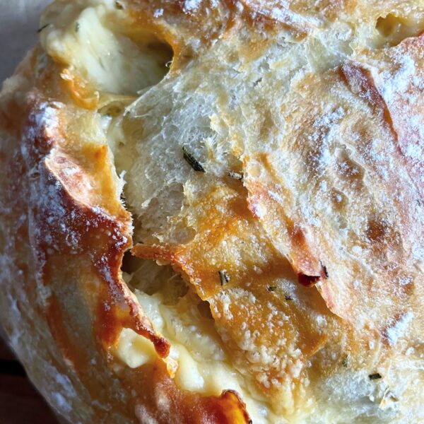 No-Knead Rosemary Parmesan Artisan Bread