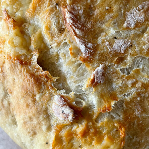 No-Knead Dill Gouda Artisan Bread