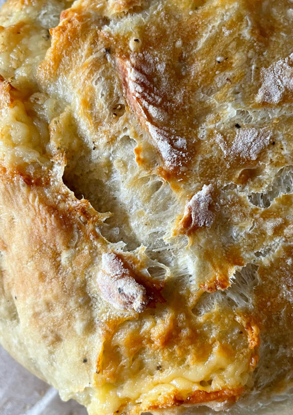 No-Knead Dill Gouda Artisan Bread. - harvestandnourish.com