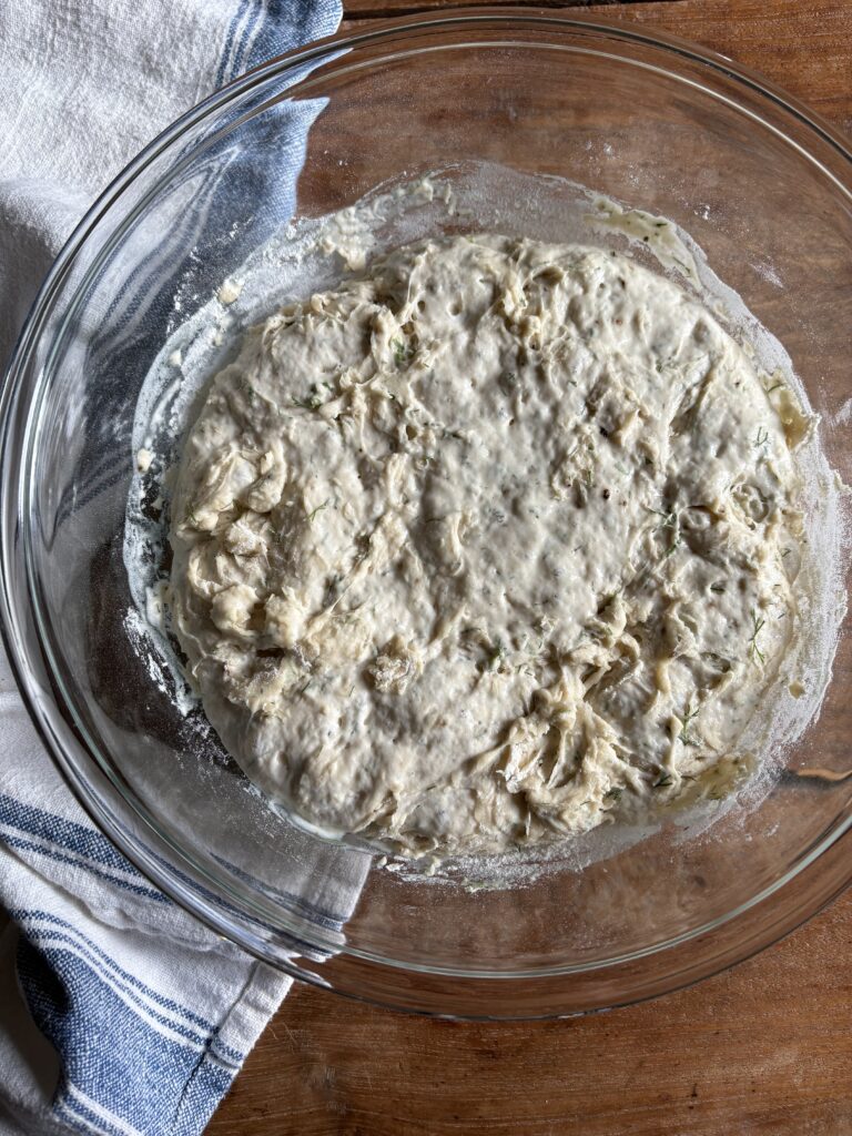 No-Knead Dill Gouda Artisan Bread. - harvestandnourish.com