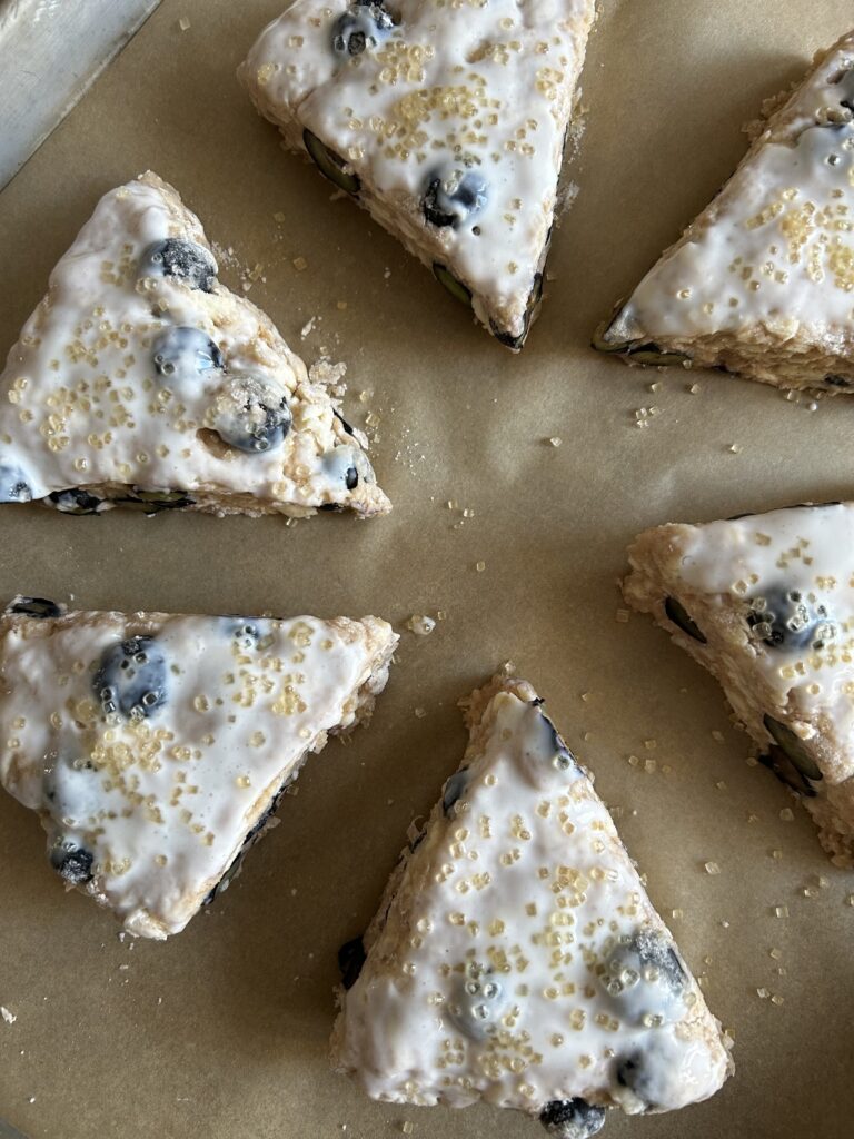 Lemon Blueberry Scones. - harvestandnourish.com