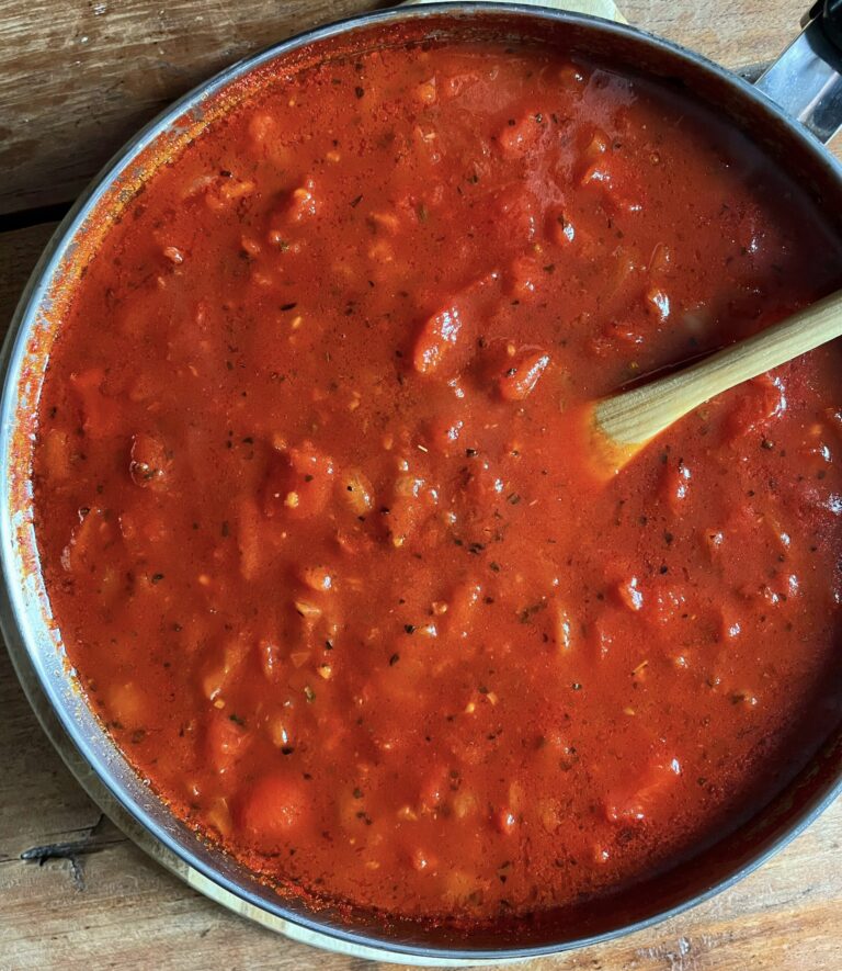 Quick Homemade Tomato Sauce (Canned Tomatoes). - harvestandnourish.com