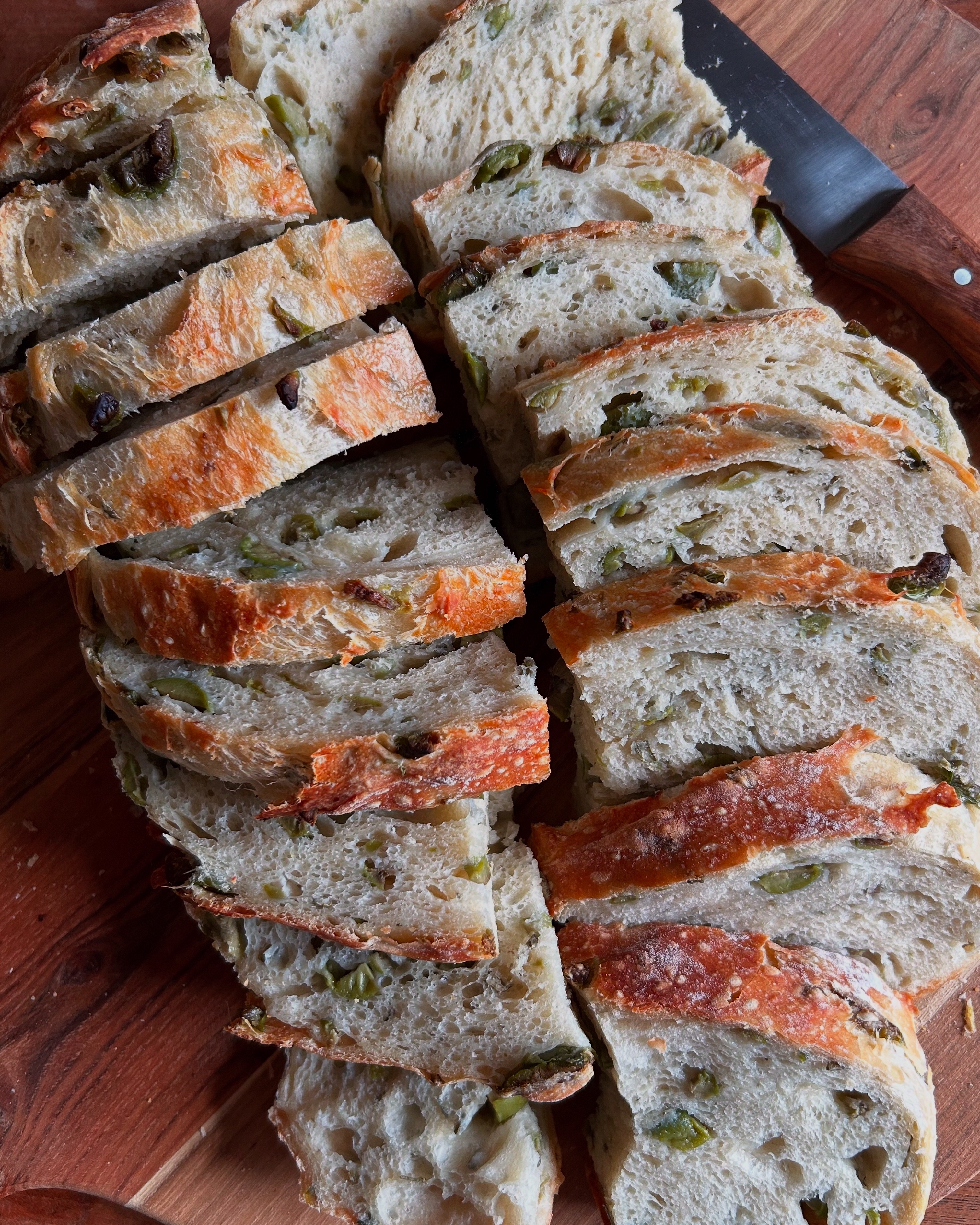 Green Olive & Rosemary Artisan Bread | harvestandnourish.com