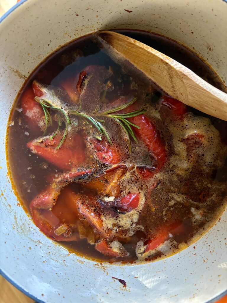 Roasted Red Pepper Soup. - harvestandnourish.com