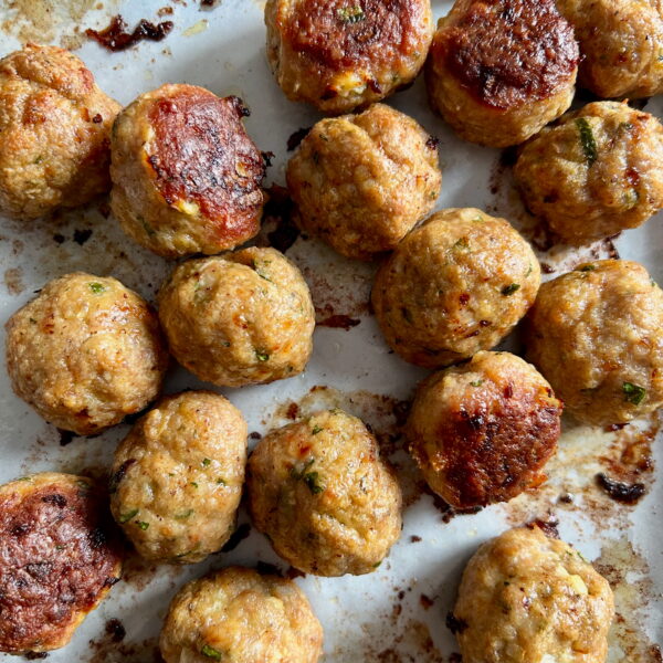 Baked Rosemary Chicken Meatballs