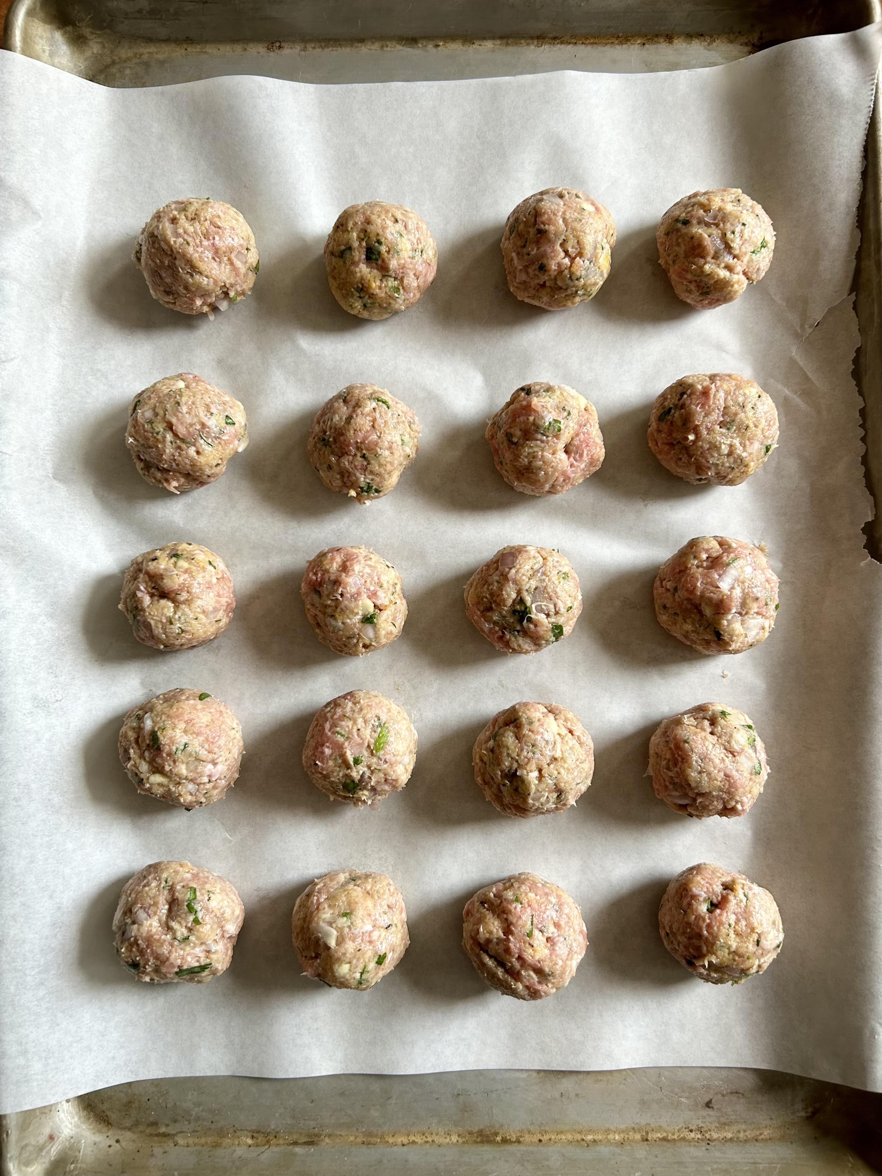 Baked Rosemary Chicken Meatballs. - harvestandnourish.com