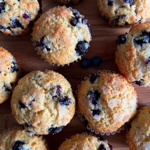 Bakery Style Blueberry Muffins