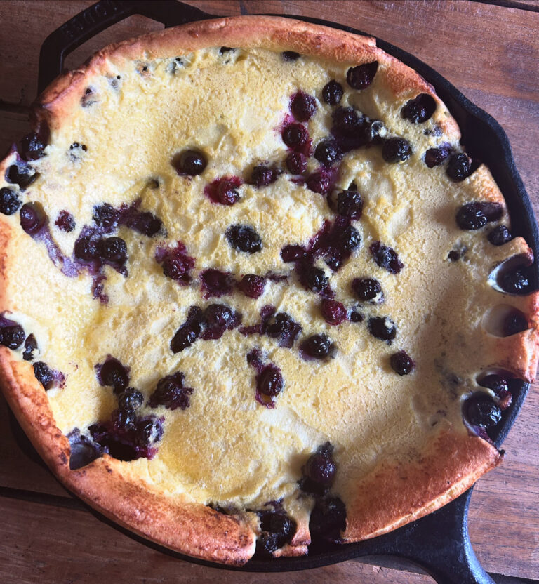 Lemon Blueberry Dutch Baby. - harvestandnourish.com