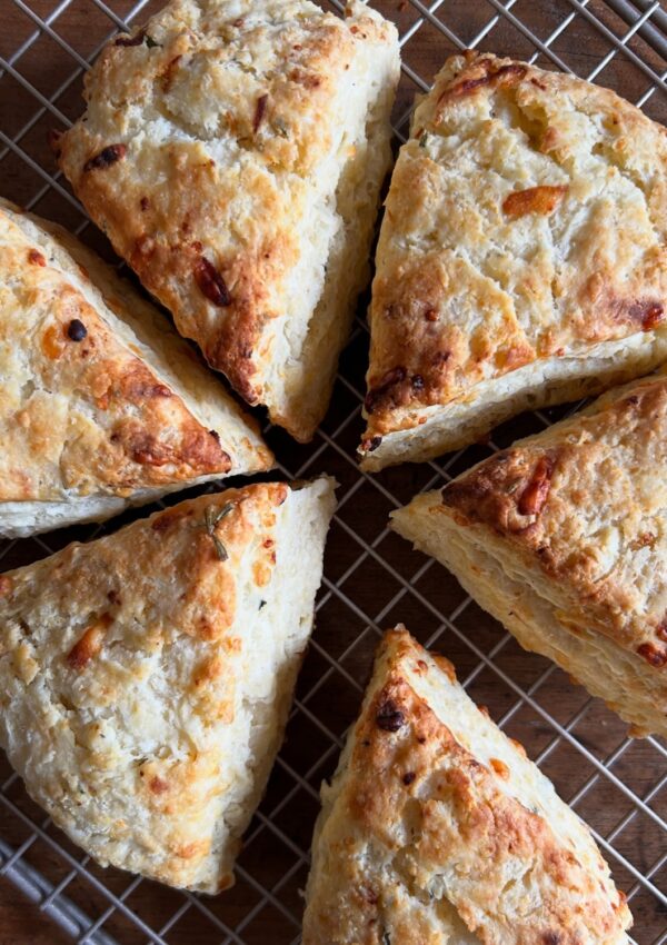 Rosemary Parmesan Scones. - harvestandnourish.com