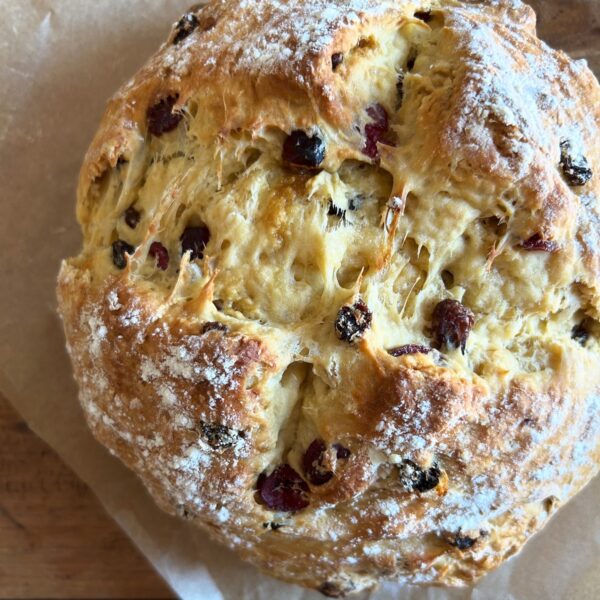 Irish Soda Bread (with Cranberries and Raisins)