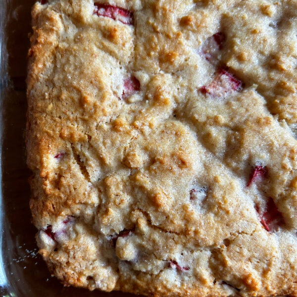 Coconut Rhubarb Breakfast Cake