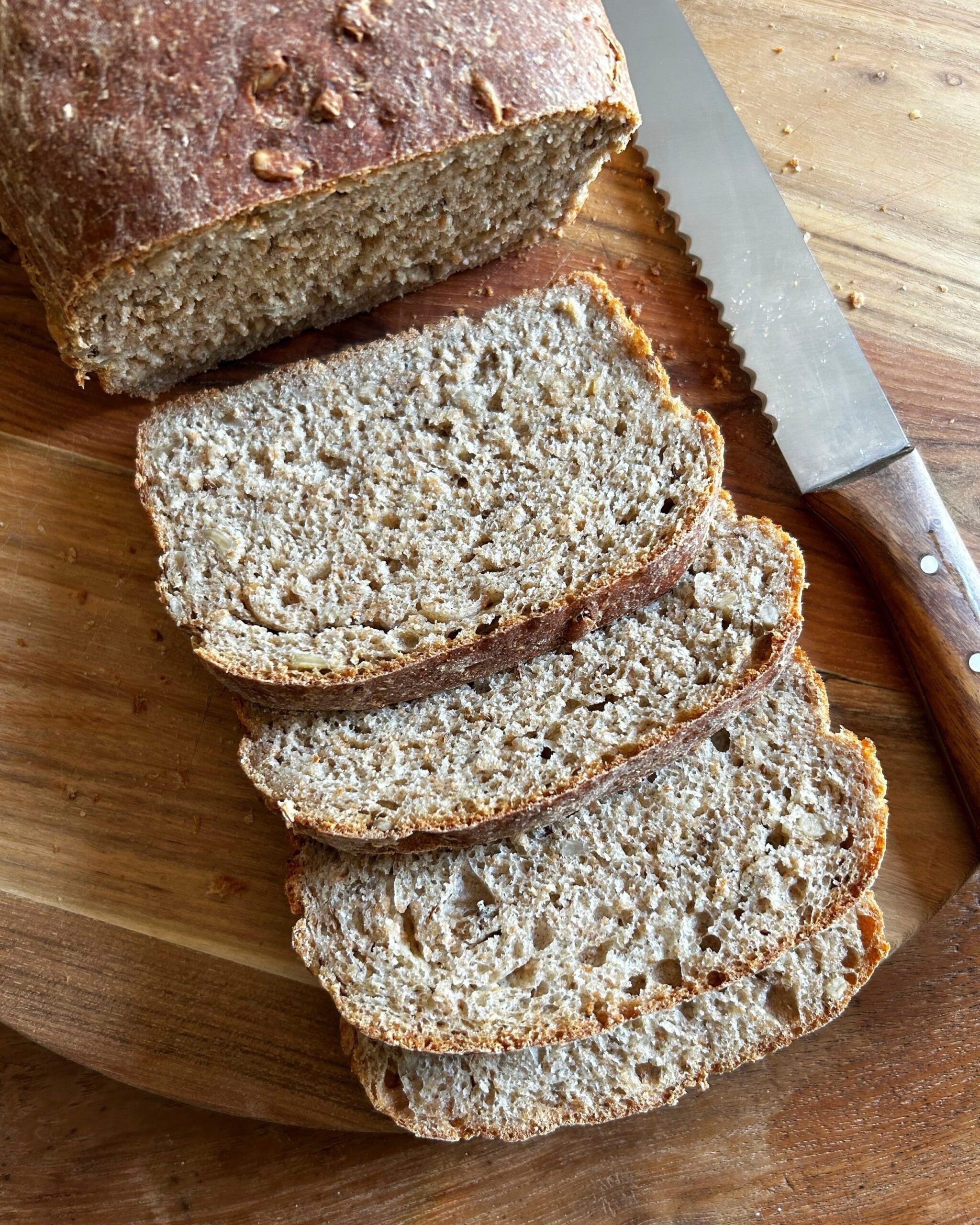 Simple No-Knead Sunflower Rye Bread - Harvest & Nourish