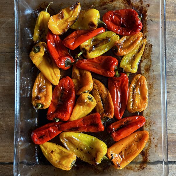 4-Ingredient Balsamic Roasted Peppers