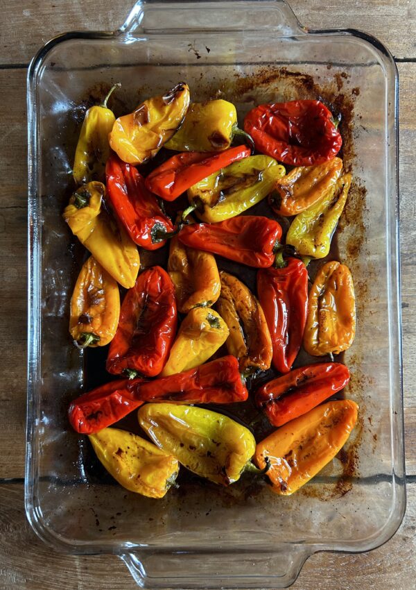 Balsamic Roasted Peppers. - harvestandnourish.com