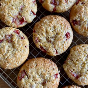 Strawberry Muffins with Lemon Sugar. - harvestandnourish.com