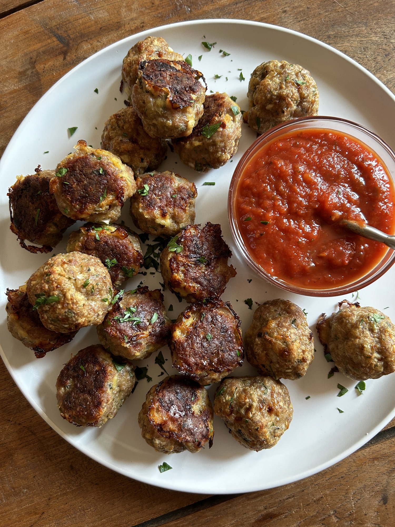 Baked Rosemary Chicken Meatballs - Harvest & Nourish