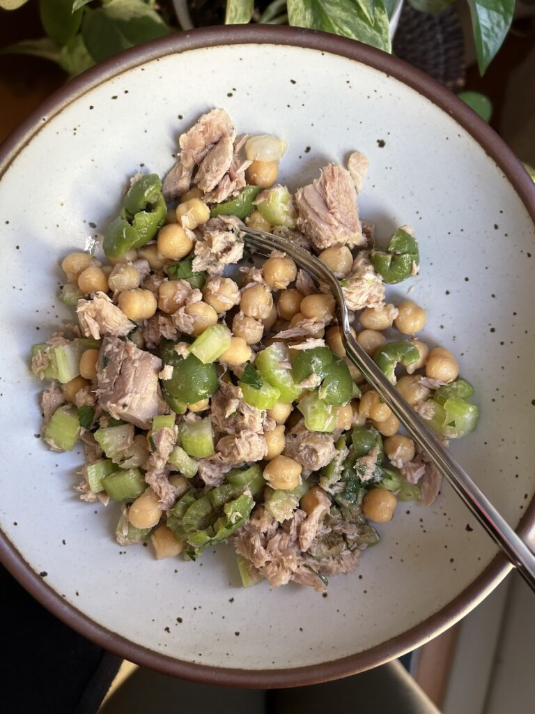 Chickpea Tuna Salad. - harvestandnourish.com