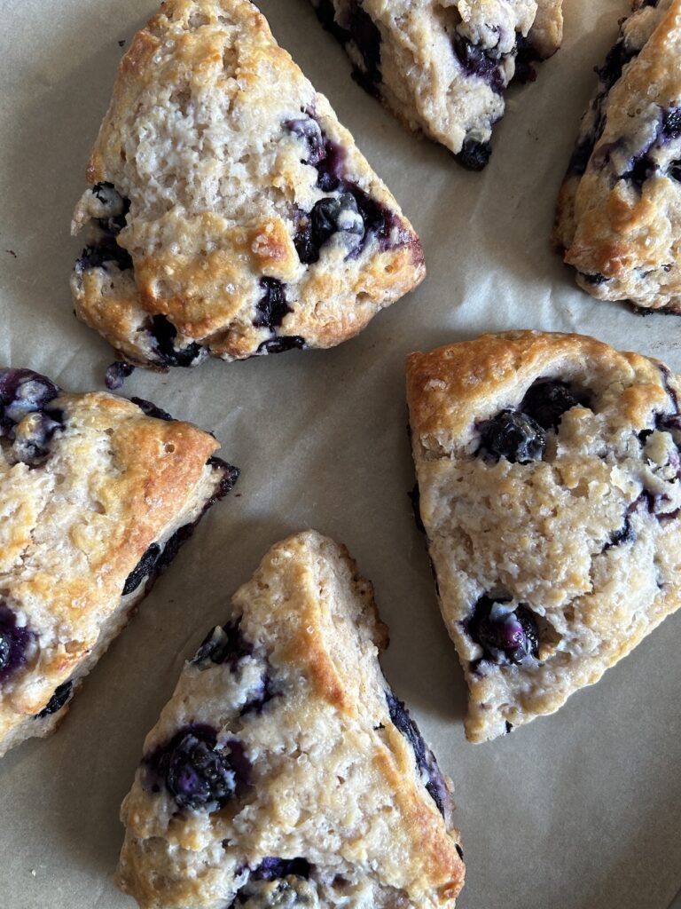 Lemon Blueberry Scones. - harvestandnourish.com