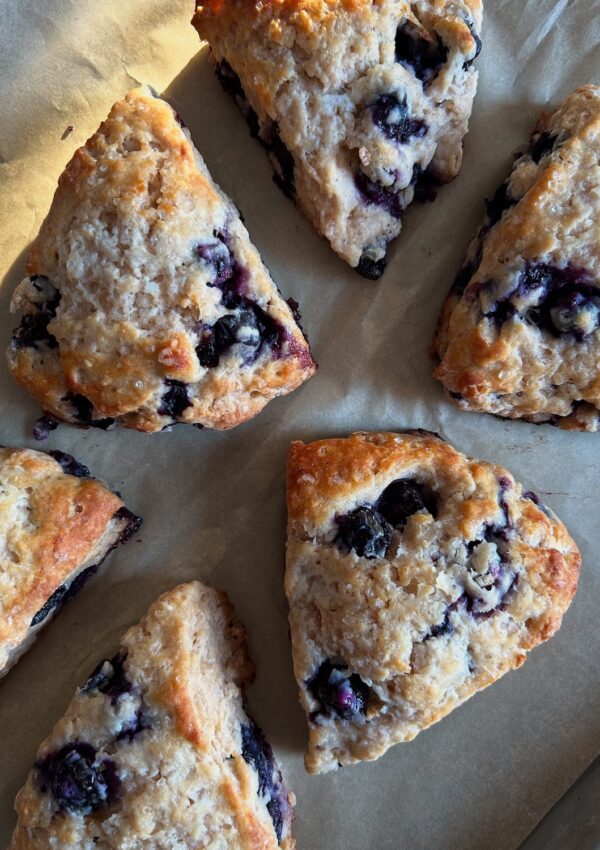 Lemon Blueberry Scones. - harvestandnourish.com