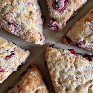 Cranberry Orange Scones. - harvestandnourish.com
