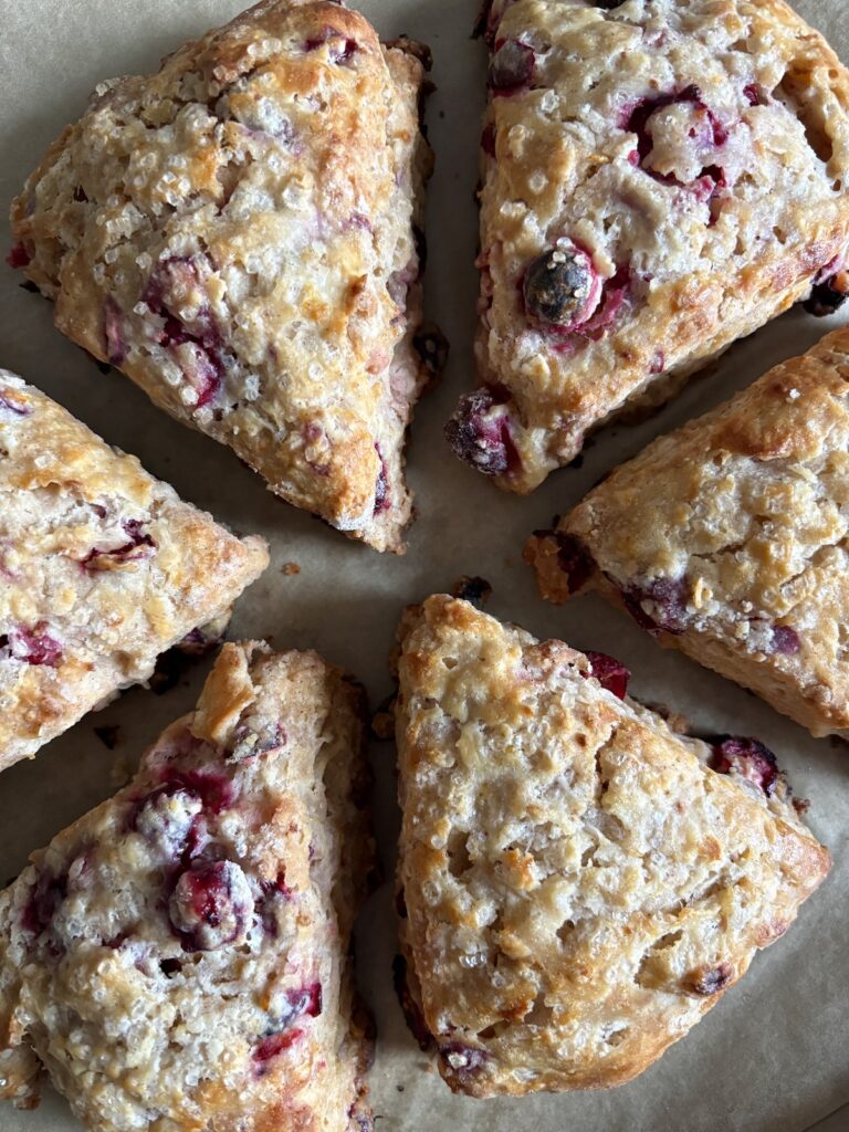 Cranberry Orange Scones. - harvestandnourish.com