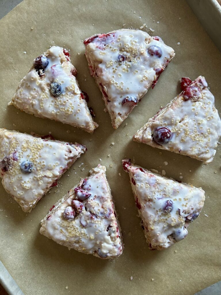 Cranberry Orange Scones. - harvestandnourish.com