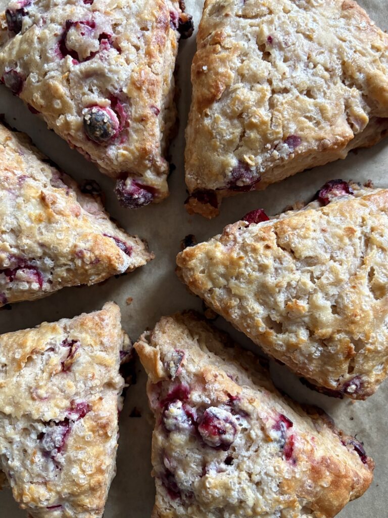 Cranberry Orange Scones. - harvestandnourish.com