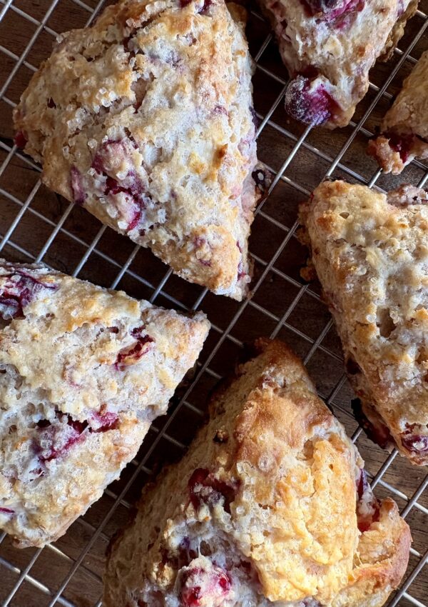 Cranberry Orange Scones. - harvestandnourish.com