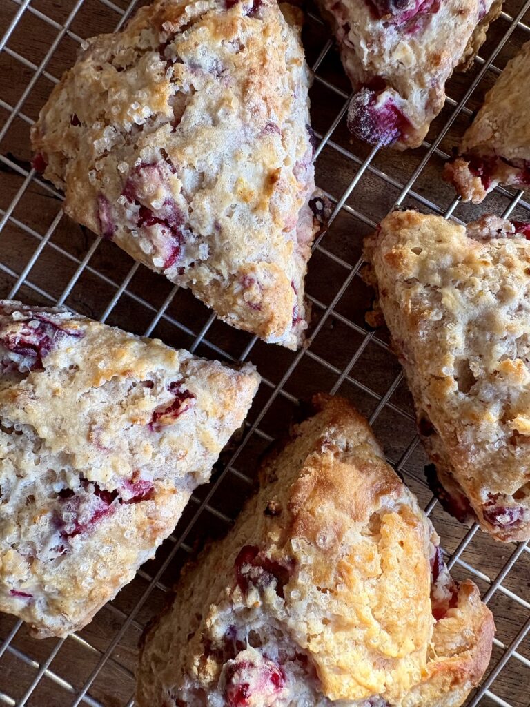 Cranberry Orange Scones. - harvestandnourish.com