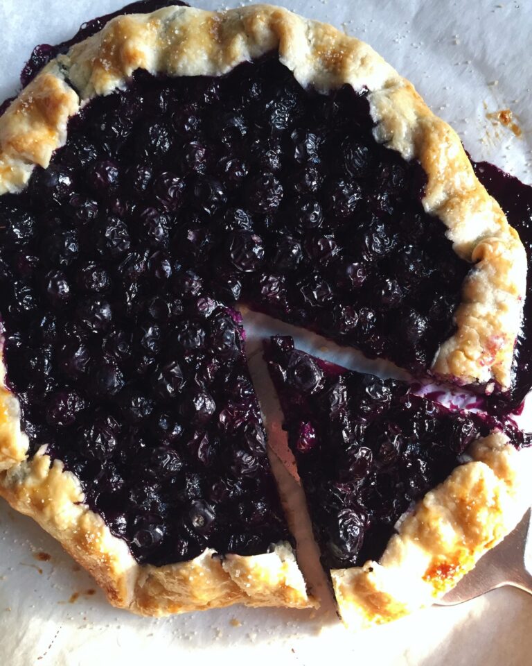 Blueberry Cardamom Cream Cheese Galette. - harvestandnourish.com