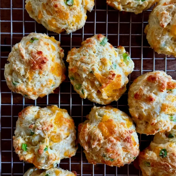 Cheddar Scallion Drop Biscuits
