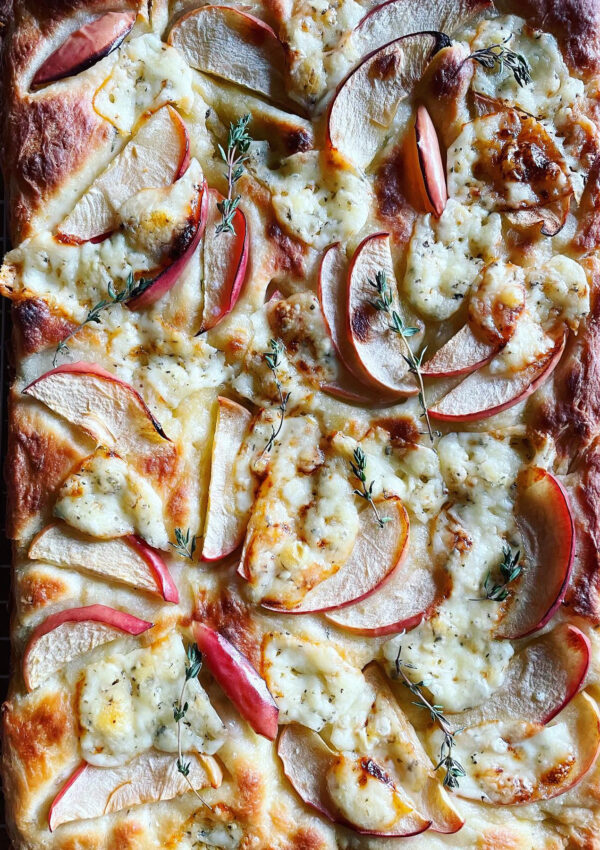 Herbed Cheddar & Apple Focaccia. - harvestandnourish.com