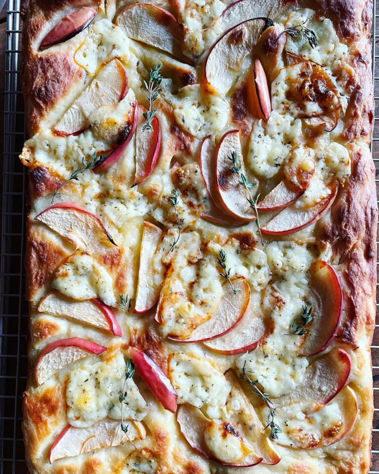 Herbed Cheddar & Apple Focaccia. - harvestandnourish.com