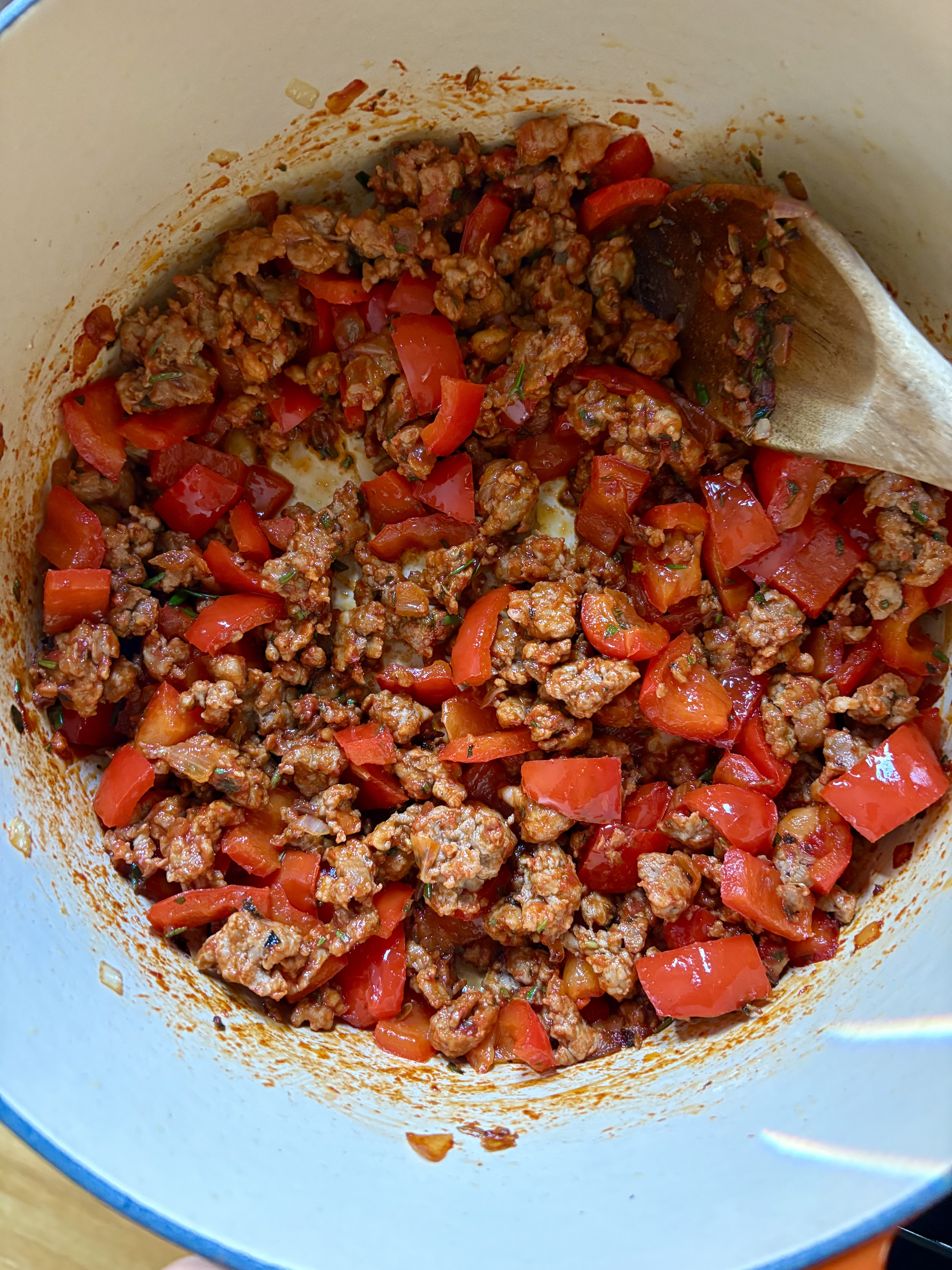 Pappardelle with Sausage and Peppers. - harvestandnourish.com