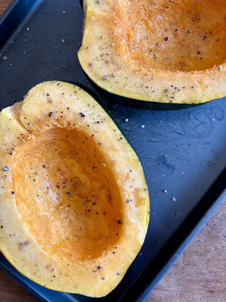 Sausage Stuffed Acorn Squash. - harvestandnourish.com
