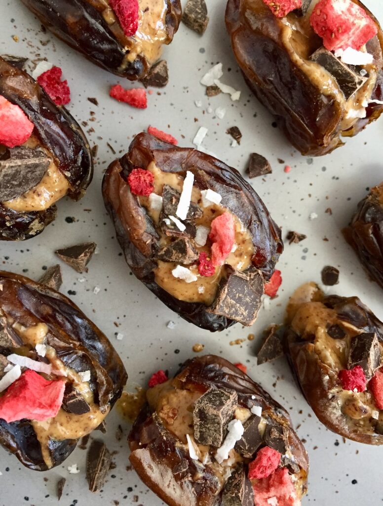 PB and J Stuffed Dates. - harvestandnourish.com