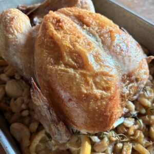 Lemon Rosemary Chicken and White Beans. - harvestandnourish.com