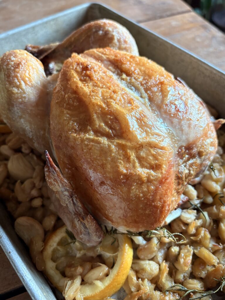 Lemon Rosemary Chicken and White Beans. - harvestandnourish.com
