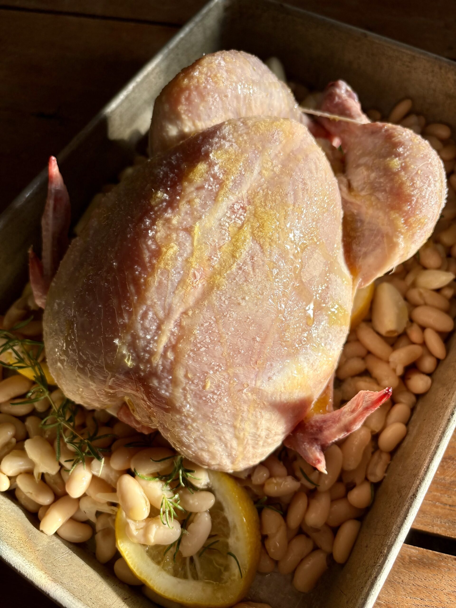 Lemon Rosemary Chicken and White Beans. - harvestandnourish.com