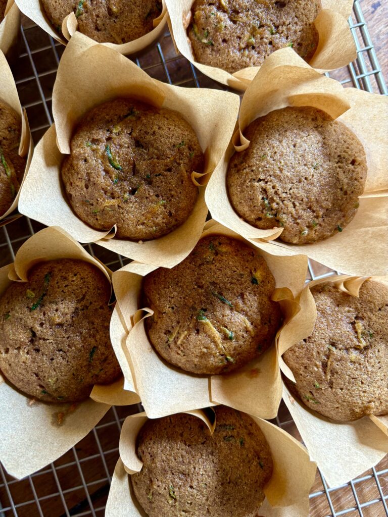 Cinnamon Spiced Zucchini Muffins. - harvestandnourish.com