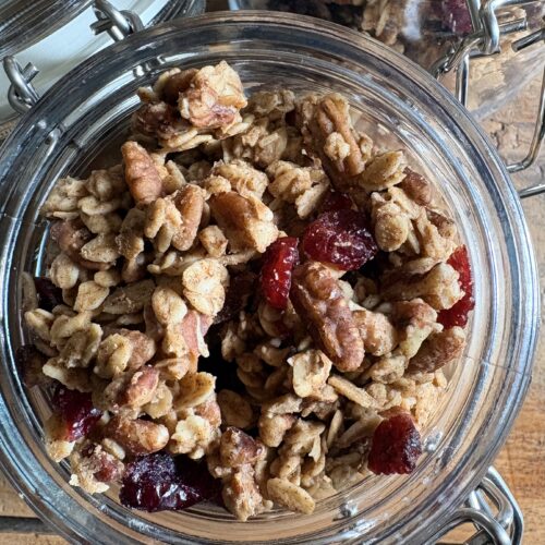 Roasted Maple Pecan Granola. - harvestandnourish.com
